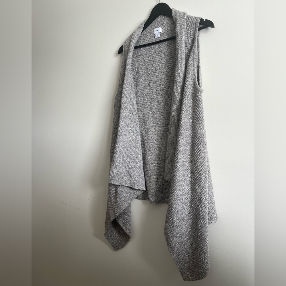 Old Navy Hooded Open-Front Sleeveless Cardigan vest - Light Gray
